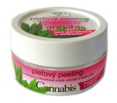 Bio Cannabis Pleťový peeling na obličej i celé tělo bez parabenů a silikonu 200g
